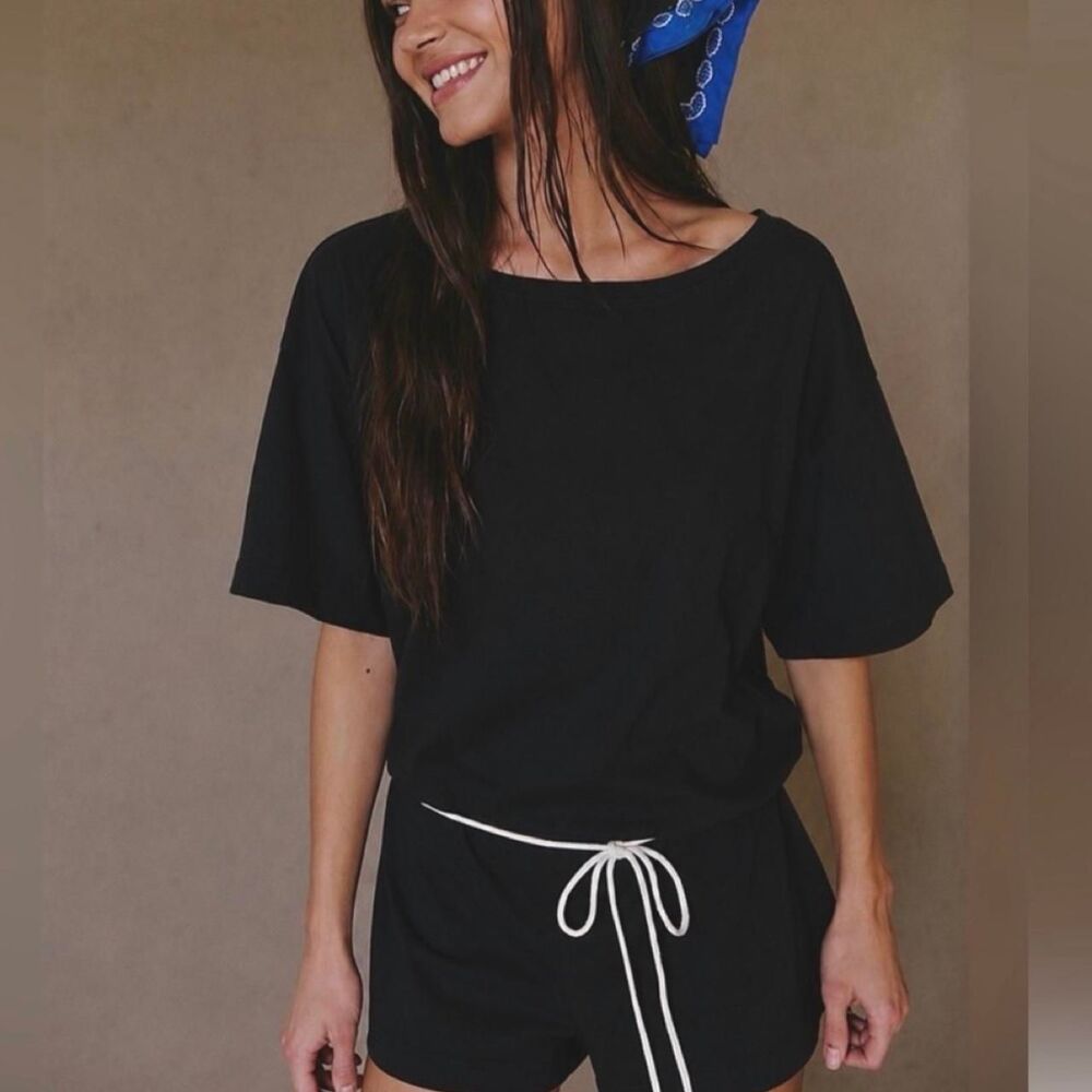 Free-people Women's Black and White Playsuit-romper